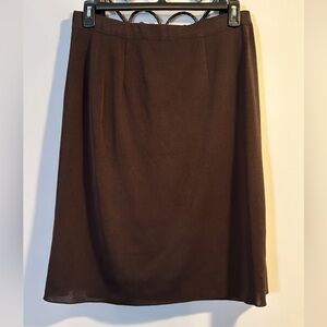 Misook Exclusively Dark Brown Knit Skirt